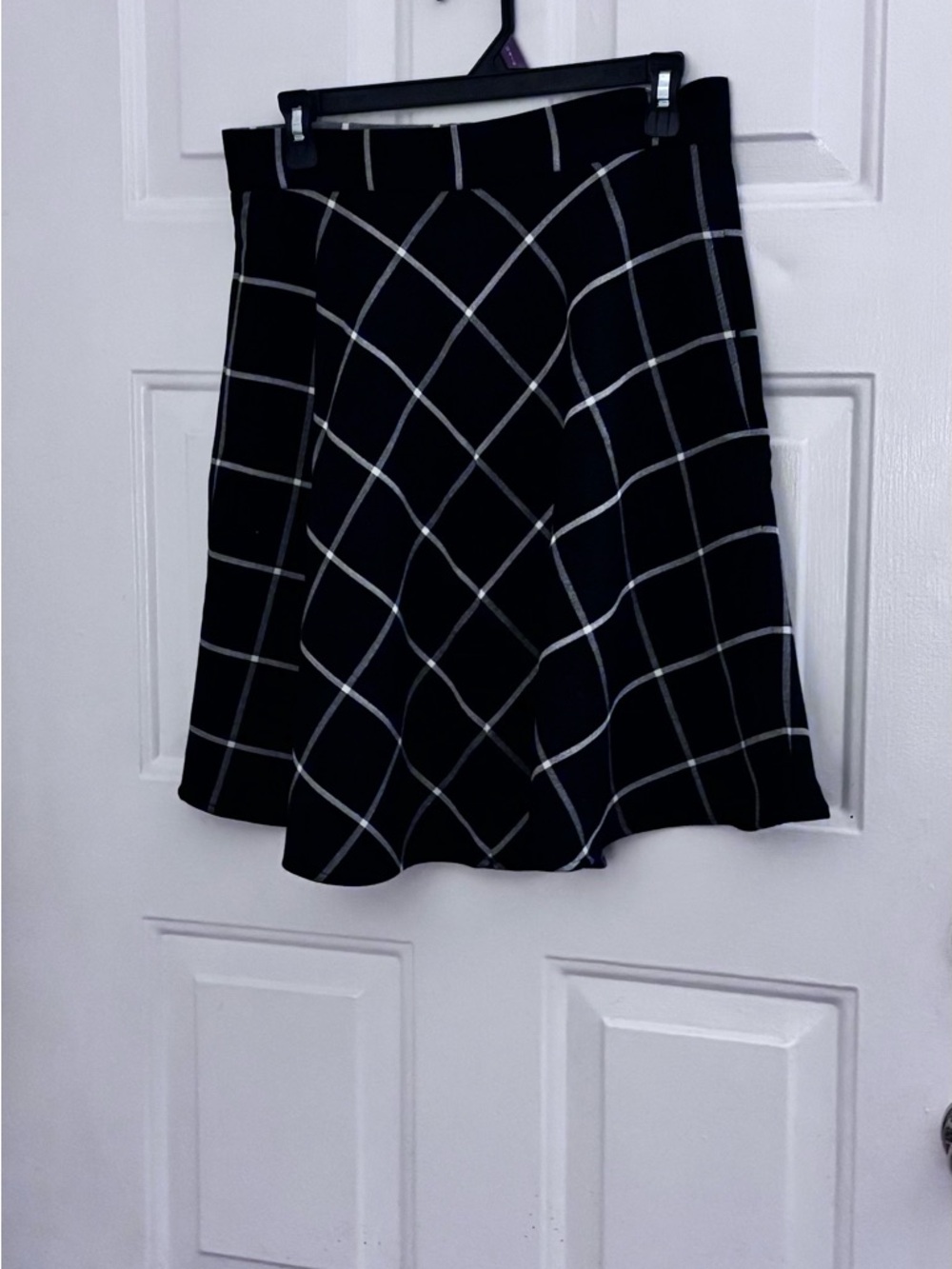 Maison Jules Black Grid Skater Skirt FIRM PRICE!
